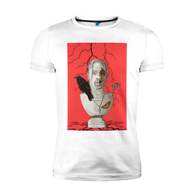 Мужская футболка хлопок Slim с принтом Travis Scott в Санкт-Петербурге, 92% хлопок, 8% лайкра | приталенный силуэт, круглый вырез ворота, длина до линии бедра, короткий рукав | astroworld | cactus jack | la flame | rap | travis scott