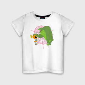 Детская футболка хлопок с принтом Marvin & Hyde Bugs в Санкт-Петербурге, 100% хлопок | круглый вырез горловины, полуприлегающий силуэт, длина до линии бедер | bugs bunny | looney tunes | marvin the martian | vdzabma | багз банни | луни тюнз | марсианин марвин