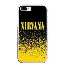 Чехол для iPhone 7Plus/8 Plus матовый с принтом NIRVANA НИРВАНА в Санкт-Петербурге, Силикон | Область печати: задняя сторона чехла, без боковых панелей | band | cobain | face | kurt | logo | music | nirvana | rock | rocknroll | группа | кобейн | курт | лого | логотип | музыка | музыкальная | нирвана | рожица | рок | рокнролл | символ