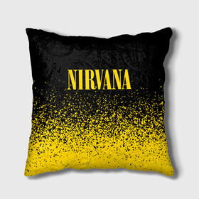Подушка 3D с принтом NIRVANA / НИРВАНА в Санкт-Петербурге, наволочка – 100% полиэстер, наполнитель – холлофайбер (легкий наполнитель, не вызывает аллергию). | состоит из подушки и наволочки. Наволочка на молнии, легко снимается для стирки | band | cobain | face | kurt | logo | music | nirvana | rock | rocknroll | группа | кобейн | курт | лого | логотип | музыка | музыкальная | нирвана | рожица | рок | рокнролл | символ