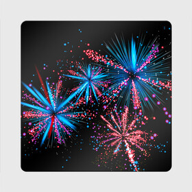 Магнит виниловый Квадрат с принтом Праздничный фейерверк в Санкт-Петербурге, полимерный материал с магнитным слоем | размер 9*9 см, закругленные углы | Тематика изображения на принте: happy | new year | блестящие | взрыв | день рождения | звезды | искры | лучи | неоновые | новогодние | новый год | ночные | ночь | огни | подарок | праздник | радость | рождество | салют | свадьба | свет
