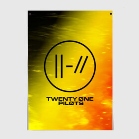 Постер с принтом TWENTY ONE PILOTS / 21 PILOTS в Санкт-Петербурге, 100% бумага
 | бумага, плотность 150 мг. Матовая, но за счет высокого коэффициента гладкости имеет небольшой блеск и дает на свету блики, но в отличии от глянцевой бумаги не покрыта лаком | logo | music | one | pilots | rock | symbol | top | twenty | twentyonepilots | ван | группа | лого | логотип | логотипы | музыка | пилотс | рок | символ | символы | твенти | топ