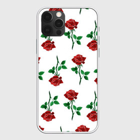 Чехол для iPhone 12 Pro Max с принтом Паттерн из роз в Санкт-Петербурге, Силикон |  | Тематика изображения на принте: красный | красота | паттерн | природа | роза | узор | цветок | цветы