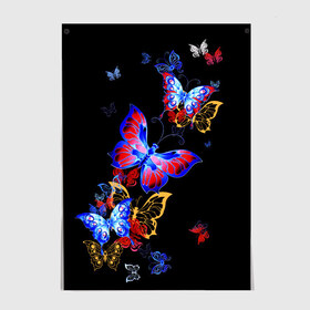 Постер с принтом Поцелуй бабочек в Санкт-Петербурге, 100% бумага
 | бумага, плотность 150 мг. Матовая, но за счет высокого коэффициента гладкости имеет небольшой блеск и дает на свету блики, но в отличии от глянцевой бумаги не покрыта лаком | angel | butterfly | fairy | neon | night | wings | ангел | бабочка | бабочки | девушке | животные | красочные | крылья | летающие | магия | махаон | мотыльки | насекомые | неоновые | ночные | ночь | подарок | природа
