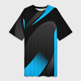 Платье-футболка 3D с принтом SPORT WEAR BLUE в Санкт-Петербурге,  |  | abstraction | geometry | neon | sport | sport wear | texture | абстракция | брызги | геометрия | краски | красный | линии | неон | неоновый | полосы | синий | соты | спорт | спортивная одежда | спортивная форма | текстура