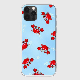 Чехол для iPhone 12 Pro Max с принтом Раки в Санкт-Петербурге, Силикон |  | арт | белый | красные раки | красный | красный рак | море | морская пена | пена | рак | раки | рисунок | синий