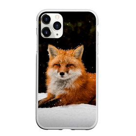 Чехол для iPhone 11 Pro Max матовый с принтом Лиса и снег в Санкт-Петербурге, Силикон |  | Тематика изображения на принте: fox | foxy | животные | звери | зима | зимняя | лиса | лисичка | лисы | природа | снег | снежная