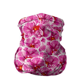 Бандана-труба 3D с принтом Розовые орхидеи в Санкт-Петербурге, 100% полиэстер, ткань с особыми свойствами — Activecool | плотность 150‒180 г/м2; хорошо тянется, но сохраняет форму | Тематика изображения на принте: fashion flowers | pink | tropical | азия | бабочки | бразилия | букет | бутоны | джунгли | лепестки | лето | любимая | марта | нежные | орхидея | подарок | природа | растения | тропики | тропические | узор | цветение