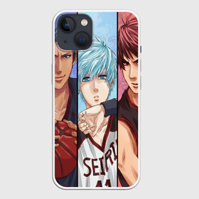 Чехол для iPhone 13 с принтом Kurokos Basketball в Санкт-Петербурге,  |  | ahegao | danganronpa | monokuma | senpai | аниме | монокума | надпись | прикольные картинки | прикольные надписи | сердце | я люблю аниме