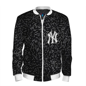 Мужской бомбер 3D с принтом New York Yankees в Санкт-Петербурге, 100% полиэстер | застегивается на молнию, по бокам два кармана без застежек, по низу бомбера и на воротнике - эластичная резинка | baseball | fashion | game | glitch | new york | sport | бейсбол | игра | мода | нью йорк | спорт