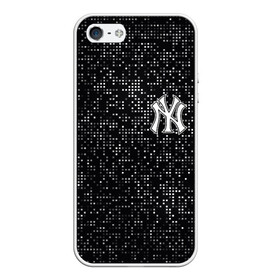 Чехол для iPhone 5/5S матовый с принтом New York Yankees в Санкт-Петербурге, Силикон | Область печати: задняя сторона чехла, без боковых панелей | Тематика изображения на принте: baseball | fashion | game | glitch | new york | sport | бейсбол | игра | мода | нью йорк | спорт