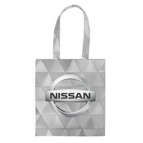 Шоппер 3D с принтом NISSAN. в Санкт-Петербурге, 100% полиэстер | Плотность: 200 г/м2; Размер: 34×35 см; Высота лямок: 30 см | abstract | auto | brand | car | geometry | nissan | nиссан | sport | texture | абстракция | авто | автомобильные | бренд | геометрия | классика | машины | модные | спорт | стиль | текстура