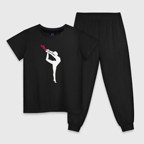 Детская пижама хлопок с принтом Gymnastics в Санкт-Петербурге, 100% хлопок |  брюки и футболка прямого кроя, без карманов, на брюках мягкая резинка на поясе и по низу штанин
 | gymnastics | rhythmic gymnastics | гимнастика | спорт | художественная гимнастика