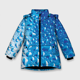 Зимняя куртка для девочек 3D с принтом Капли дождя в Санкт-Петербурге, ткань верха — 100% полиэстер; подклад — 100% полиэстер, утеплитель — 100% полиэстер. | длина ниже бедра, удлиненная спинка, воротник стойка и отстегивающийся капюшон. Есть боковые карманы с листочкой на кнопках, утяжки по низу изделия и внутренний карман на молнии. 

Предусмотрены светоотражающий принт на спинке, радужный светоотражающий элемент на пуллере молнии и на резинке для утяжки. | abstract | brand | geometry | sport | texture | абстракция | бренд | брызги | вода | геометрия | дождь | капли | капли дождя | классика | летние | минимализм | модные | популярные иллюстрации | потеки