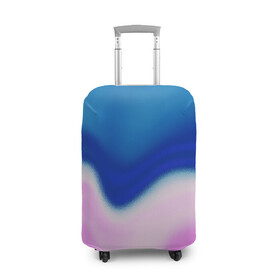 Чехол для чемодана 3D с принтом Воздушный Крем в Санкт-Петербурге, 86% полиэфир, 14% спандекс | двустороннее нанесение принта, прорези для ручек и колес | blue | cream | gradient | pink | абстрактный | абстракция | вода | волны | гламур | градиент | девочкам | зефирка | краска | краски | красочный | море | мороженое | небеса | нежные | пастельные | перламутровый