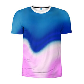 Мужская футболка 3D спортивная с принтом Воздушный Крем в Санкт-Петербурге, 100% полиэстер с улучшенными характеристиками | приталенный силуэт, круглая горловина, широкие плечи, сужается к линии бедра | Тематика изображения на принте: blue | cream | gradient | pink | абстрактный | абстракция | вода | волны | гламур | градиент | девочкам | зефирка | краска | краски | красочный | море | мороженое | небеса | нежные | пастельные | перламутровый