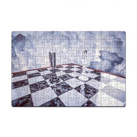 Пазл магнитный 126 элементов с принтом Шахматы в Санкт-Петербурге, полимерный материал с магнитным слоем | 126 деталей, размер изделия —  180*270 мм | доска | игра | игровая | игры | короли | король | настольная | настольные | небеса | небо | облака | облако | спорт | туча | тучи | шахматный | шахматы