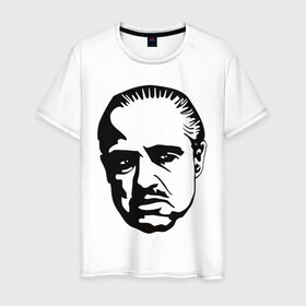 Мужская футболка хлопок с принтом godfather в Санкт-Петербурге, 100% хлопок | прямой крой, круглый вырез горловины, длина до линии бедер, слегка спущенное плечо. | 