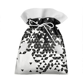 Подарочный 3D мешок с принтом Векторные фигуры в Санкт-Петербурге, 100% полиэстер | Размер: 29*39 см | Тематика изображения на принте: абстракция | белое | вектор | геометрические фигуры | геометрия | градиент | минимализм | ромб | ромбы | треугольники | фигуры | чернобелое | черное