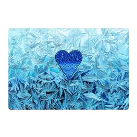 Магнитный плакат 3Х2 с принтом Ледяное сердце в Санкт-Петербурге, Полимерный материал с магнитным слоем | 6 деталей размером 9*9 см | Тематика изображения на принте: christmas | frozen | new year | snow | winter | влюбленные | дед мороз | зима | зимний | лед | любимая жена | любовь | мама | новый год | подарок | рождество | сердечки | снег | снежинки | снежная королева | узоры