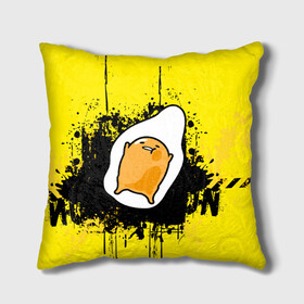 Подушка 3D с принтом Gudetama в Санкт-Петербурге, наволочка – 100% полиэстер, наполнитель – холлофайбер (легкий наполнитель, не вызывает аллергию). | состоит из подушки и наволочки. Наволочка на молнии, легко снимается для стирки | gudetama | аниме | веселое яйцо | гудетама | стекающее яйцо | яйцо