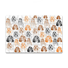 Пазл магнитный 126 элементов с принтом Миленькие собачки в Санкт-Петербурге, полимерный материал с магнитным слоем | 126 деталей, размер изделия —  180*270 мм | милые собачки | нарисованные собачки | пес | песик | собака | собаки