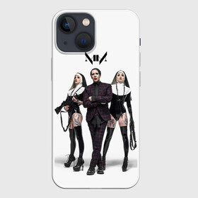 Чехол для iPhone 13 mini с принтом Marilyn Manson в Санкт-Петербурге,  |  | art | logo | manson | marilyn | rock | usa | великий | лого | логотип | мэнсон | мэрилин | рок | ужасный