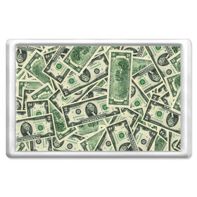 Магнит 45*70 с принтом Доллар в Санкт-Петербурге, Пластик | Размер: 78*52 мм; Размер печати: 70*45 | Тематика изображения на принте: 100 долларов | арт | банкноты | валюта | деньги | доллар | зеленый | рисунок | сто | сто долларов