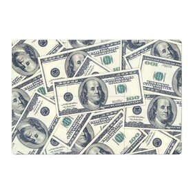 Магнитный плакат 3Х2 с принтом Доллары в Санкт-Петербурге, Полимерный материал с магнитным слоем | 6 деталей размером 9*9 см | Тематика изображения на принте: 100 долларов | арт | банкноты | валюта | деньги | доллары | зеленый | зелень | сто | сто долларов