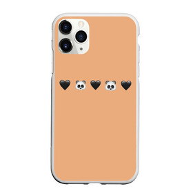 Чехол для iPhone 11 Pro Max матовый с принтом смайлы пандочки и сердечки в Санкт-Петербурге, Силикон |  | Тематика изображения на принте: панда | пандочка | пандочки | панды | панды и черные сердечки | сердечки | сердца | смайлики | смайлы | черное сердце