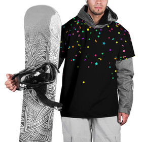 Накидка на куртку 3D с принтом Праздничное настроение в Санкт-Петербурге, 100% полиэстер |  | Тематика изображения на принте: блёстки | веселье | конфетти | праздник | салют