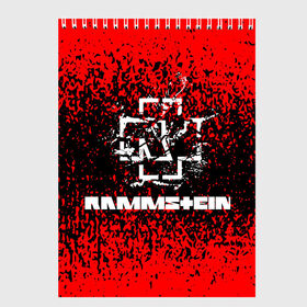 Скетчбук с принтом Rammstein. в Санкт-Петербурге, 100% бумага
 | 48 листов, плотность листов — 100 г/м2, плотность картонной обложки — 250 г/м2. Листы скреплены сверху удобной пружинной спиралью | music | rammstein | rock | индастриал метал | метал группа | музыка | музыкальная группа | немецкая метал группа | рамштайн | рок | хард рок