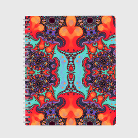 Тетрадь с принтом Jecson в Санкт-Петербурге, 100% бумага | 48 листов, плотность листов — 60 г/м2, плотность картонной обложки — 250 г/м2. Листы скреплены сбоку удобной пружинной спиралью. Уголки страниц и обложки скругленные. Цвет линий — светло-серый
 | Тематика изображения на принте: abstraction | colorful | fractal | pattern | shape | абстракция | разноцветный | узор | формы | фрактал