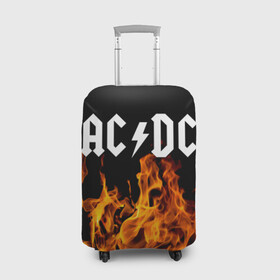 Чехол для чемодана 3D с принтом AC/DC. в Санкт-Петербурге, 86% полиэфир, 14% спандекс | двустороннее нанесение принта, прорези для ручек и колес | ac dc | music | rock | австралийская рок группа | ас дс | асдс | блюз рок | музыка | переменный ток постоянный ток | рок | рок н ролл | хард рок | эй си ди си