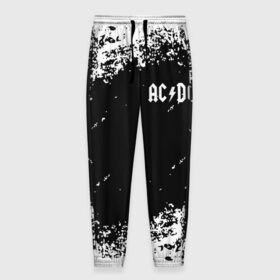 Мужские брюки 3D с принтом AC/DC. в Санкт-Петербурге, 100% полиэстер | манжеты по низу, эластичный пояс регулируется шнурком, по бокам два кармана без застежек, внутренняя часть кармана из мелкой сетки | 