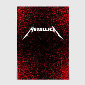 Постер с принтом Metallica. в Санкт-Петербурге, 100% бумага
 | бумага, плотность 150 мг. Матовая, но за счет высокого коэффициента гладкости имеет небольшой блеск и дает на свету блики, но в отличии от глянцевой бумаги не покрыта лаком | metallica | music | rock | американская рок группа | метал группа | металлика | музыка | рок | рок группа | трэш метал | хеви метал