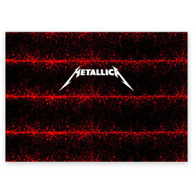 Поздравительная открытка с принтом Metallica. в Санкт-Петербурге, 100% бумага | плотность бумаги 280 г/м2, матовая, на обратной стороне линовка и место для марки
 | Тематика изображения на принте: metallica | music | rock | американская рок группа | метал группа | металлика | музыка | рок | рок группа | трэш метал | хеви метал