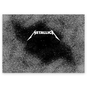 Поздравительная открытка с принтом Metallica. в Санкт-Петербурге, 100% бумага | плотность бумаги 280 г/м2, матовая, на обратной стороне линовка и место для марки
 | Тематика изображения на принте: metallica | music | rock | американская рок группа | метал группа | металлика | музыка | рок | рок группа | трэш метал | хеви метал