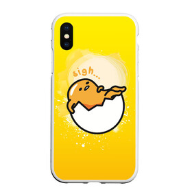 Чехол для iPhone XS Max матовый с принтом Gudetama в Санкт-Петербурге, Силикон | Область печати: задняя сторона чехла, без боковых панелей | gudetama | анимешное яйцо | гудетама | желток | стекающее яйцо | яичница