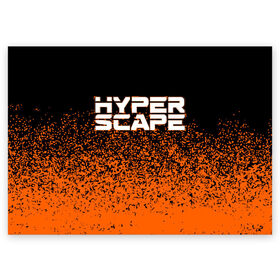 Поздравительная открытка с принтом Hyper Scape. в Санкт-Петербурге, 100% бумага | плотность бумаги 280 г/м2, матовая, на обратной стороне линовка и место для марки
 | esport | games | hyper scape | twitch | игроки | игролюбители | игроманы | игры | киберспорт | королевская битва | корона | твич | хупер скайп | хупер скайпе