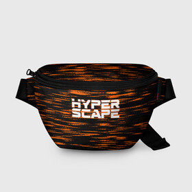 Поясная сумка 3D с принтом Hyper Scape. в Санкт-Петербурге, 100% полиэстер | плотная ткань, ремень с регулируемой длиной, внутри несколько карманов для мелочей, основное отделение и карман с обратной стороны сумки застегиваются на молнию | esport | games | hyper scape | twitch | игроки | игролюбители | игроманы | игры | киберспорт | королевская битва | корона | твич | хупер скайп | хупер скайпе