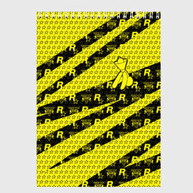 Скетчбук с принтом GTA Online Yellow Dog в Санкт-Петербурге, 100% бумага
 | 48 листов, плотность листов — 100 г/м2, плотность картонной обложки — 250 г/м2. Листы скреплены сверху удобной пружинной спиралью | Тематика изображения на принте: auto | game | grand | gta | gta5 | los santos | rockstar | theft | гта | гта5 | игра | лос сантос | майкл | онлайн | рокстар | тревор | франклин