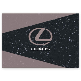 Поздравительная открытка с принтом LEXUS / ЛЕКСУС в Санкт-Петербурге, 100% бумага | плотность бумаги 280 г/м2, матовая, на обратной стороне линовка и место для марки
 | auto | lexus | logo | moto | symbol | авто | автомобиль | гонки | лексус | лого | логотип | логотипы | марка | машина | мото | символ | символы