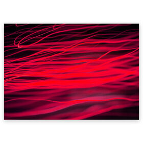 Поздравительная открытка с принтом Reding в Санкт-Петербурге, 100% бумага | плотность бумаги 280 г/м2, матовая, на обратной стороне линовка и место для марки
 | Тематика изображения на принте: abstraction | blur | light | lines | red | абстракция | красный | линии | размытость | свет