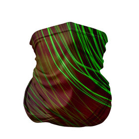 Бандана-труба 3D с принтом Qleen в Санкт-Петербурге, 100% полиэстер, ткань с особыми свойствами — Activecool | плотность 150‒180 г/м2; хорошо тянется, но сохраняет форму | Тематика изображения на принте: abstraction | blur | green | light | lines | абстракция | зелёный | линии | размытость | свет