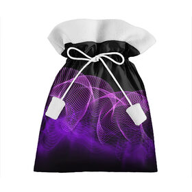 Подарочный 3D мешок с принтом Kondeer в Санкт-Петербурге, 100% полиэстер | Размер: 29*39 см | Тематика изображения на принте: abstraction | dark | lines | purple | spots | абстракция | линии | пятна | темный | фиолетовый