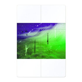 Магнитный плакат 2Х3 с принтом GreenFer в Санкт-Петербурге, Полимерный материал с магнитным слоем | 6 деталей размером 9*9 см | abstraction | art | blue | green | paint | stains | абстракция | арт | зелёный | краска | разводы | синий