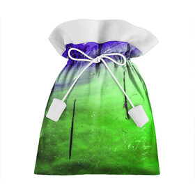 Подарочный 3D мешок с принтом GreenFer в Санкт-Петербурге, 100% полиэстер | Размер: 29*39 см | abstraction | art | blue | green | paint | stains | абстракция | арт | зелёный | краска | разводы | синий