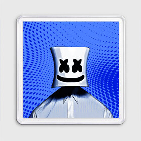 Магнит 55*55 с принтом MARSHMELLO в Санкт-Петербурге, Пластик | Размер: 65*65 мм; Размер печати: 55*55 мм | fortnite | marshmallo | marshmallow | marshmello | marshmellow | маршмелло | маршмеллоу | розы | фортнайт