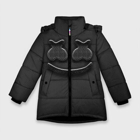 Зимняя куртка для девочек 3D с принтом MARSHMELLO в Санкт-Петербурге, ткань верха — 100% полиэстер; подклад — 100% полиэстер, утеплитель — 100% полиэстер. | длина ниже бедра, удлиненная спинка, воротник стойка и отстегивающийся капюшон. Есть боковые карманы с листочкой на кнопках, утяжки по низу изделия и внутренний карман на молнии. 

Предусмотрены светоотражающий принт на спинке, радужный светоотражающий элемент на пуллере молнии и на резинке для утяжки. | fortnite | marshmallo | marshmallow | marshmello | marshmellow | маршмелло | маршмеллоу | розы | фортнайт